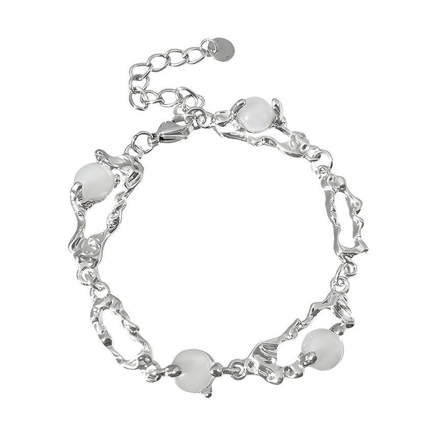 Moonlight Forest High Sense Moonstone Female Cold Wind Design Bracelet