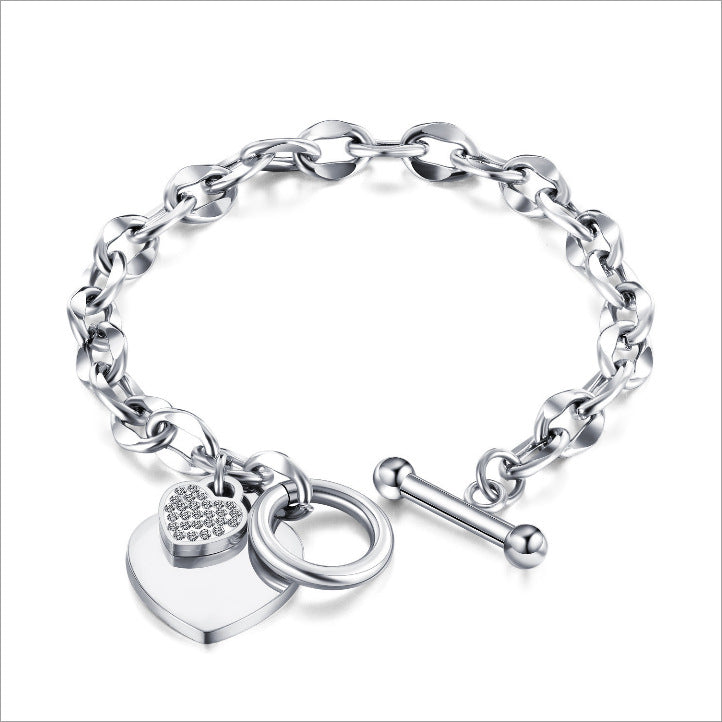 Steel High-grade Four-leaf Clover Female Simple Bracelets