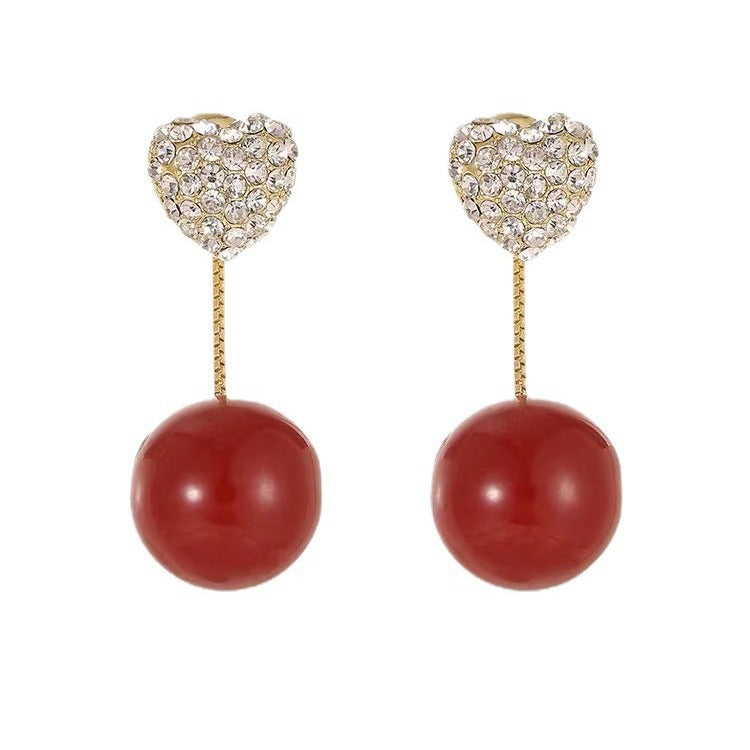 For Pearl Diamond Love Heart Sier Trendy Rings