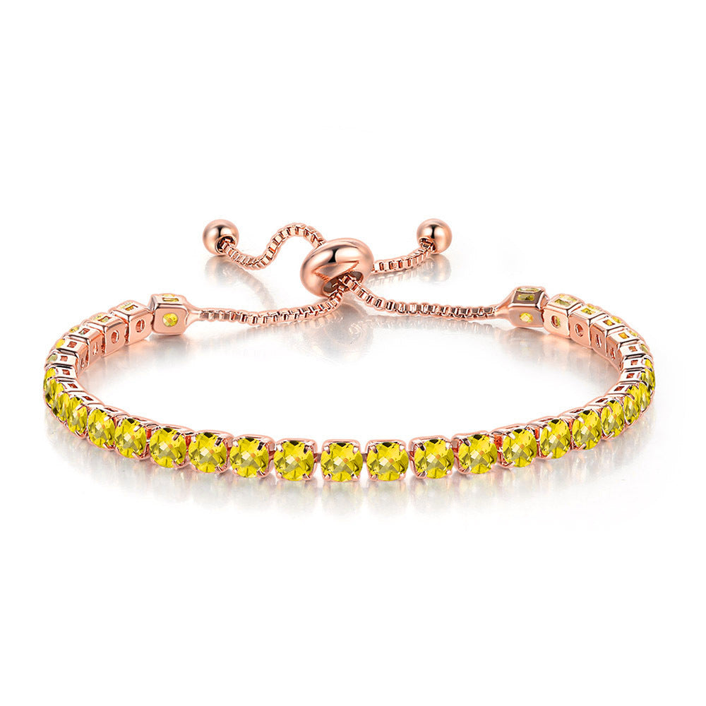 Full Diamond Adjustable Popular Round Zircon Bracelets