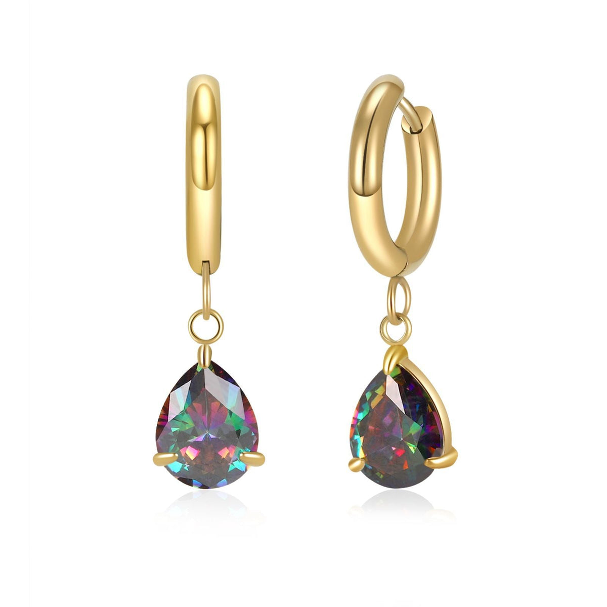 Titanium Steel Zircon Coil Small Ear Earrings