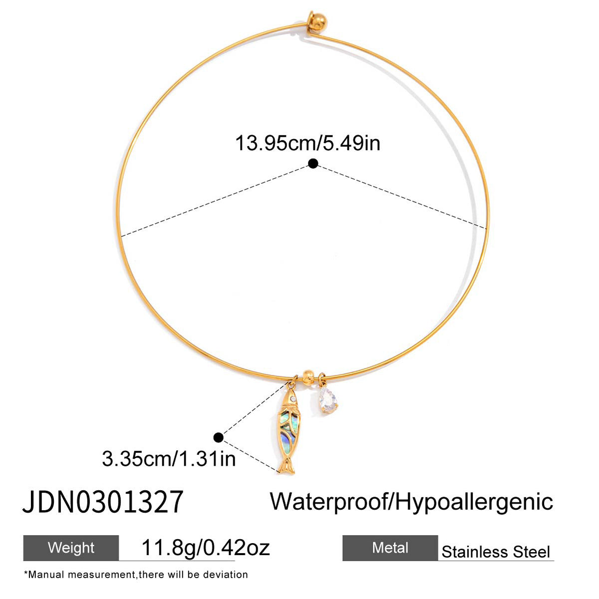 Titanium Steel Fish Light Luxury Minority Clavicle Chain Necklace