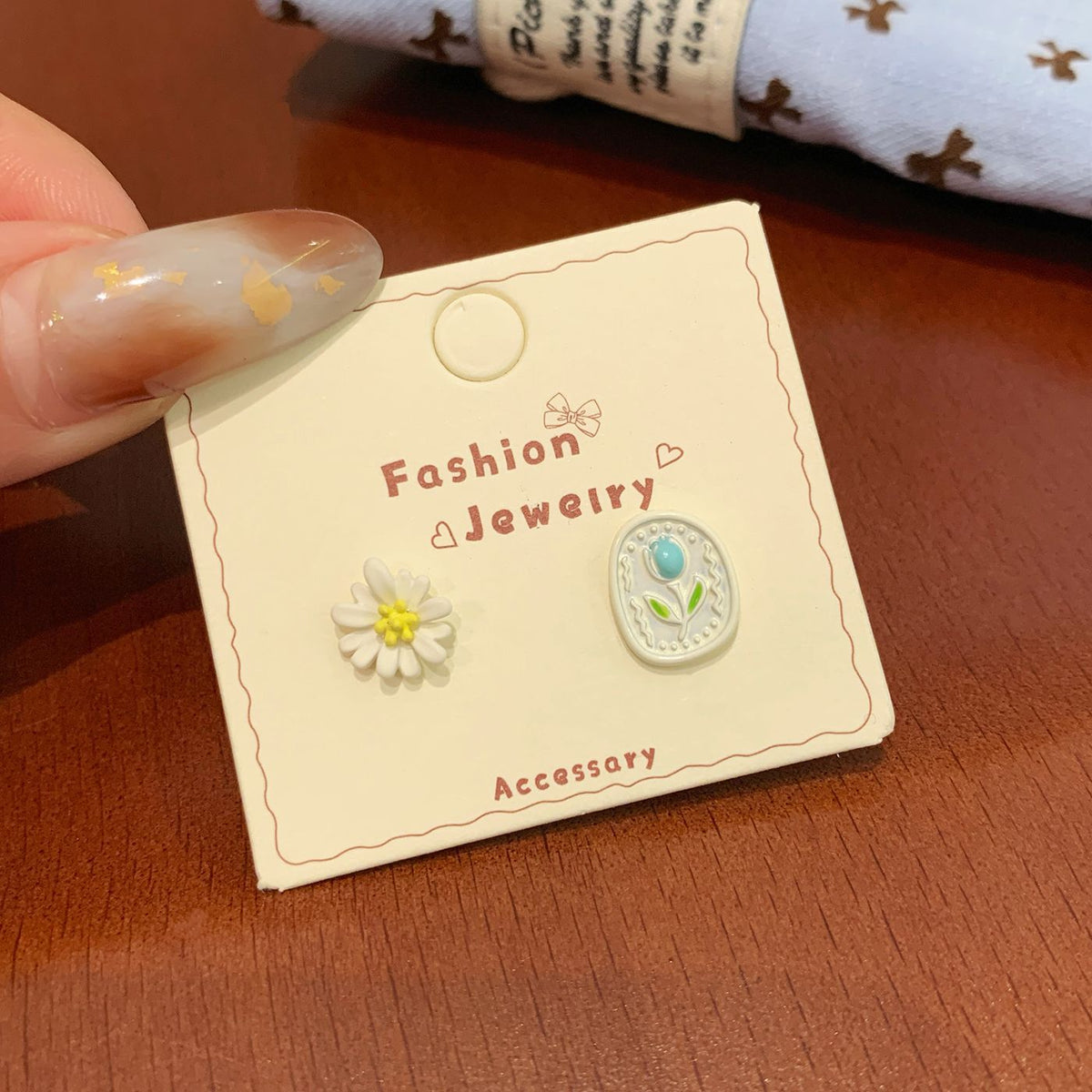 Colorful Fruit Cat Female Sier Needle Cartoon Cute Sweet Design Rings