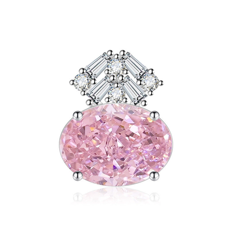 Big Diamond High Carbon Ice Flower Pendant