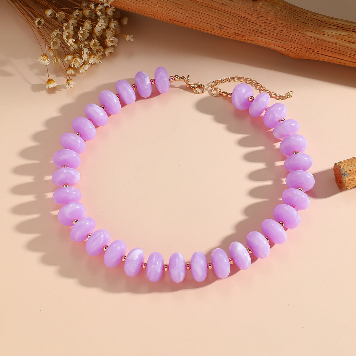 Women's Beaded Vintage Ethnic Style Niche Design Twin Necklace