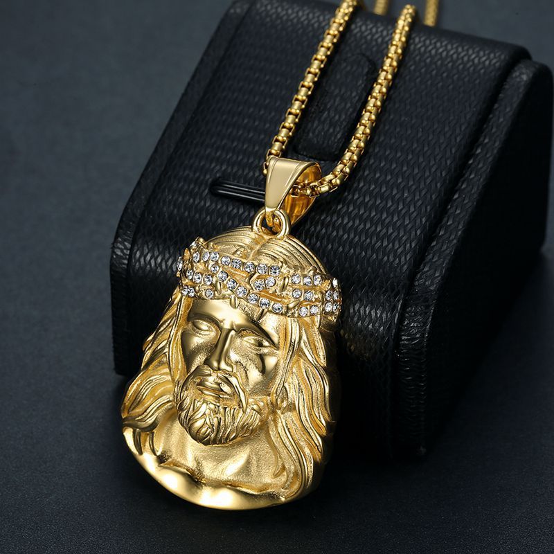 Ear Titanium Steel Vacuum Gold Plating Pendant