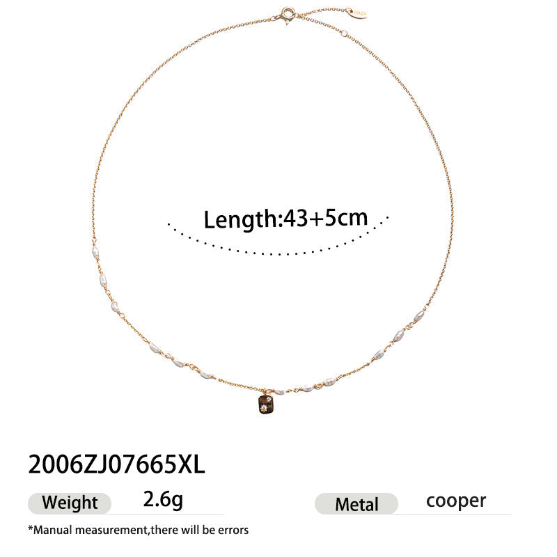 Women's Emerald Zircon Inlaid High-grade Light Luxury Elegant Necklace