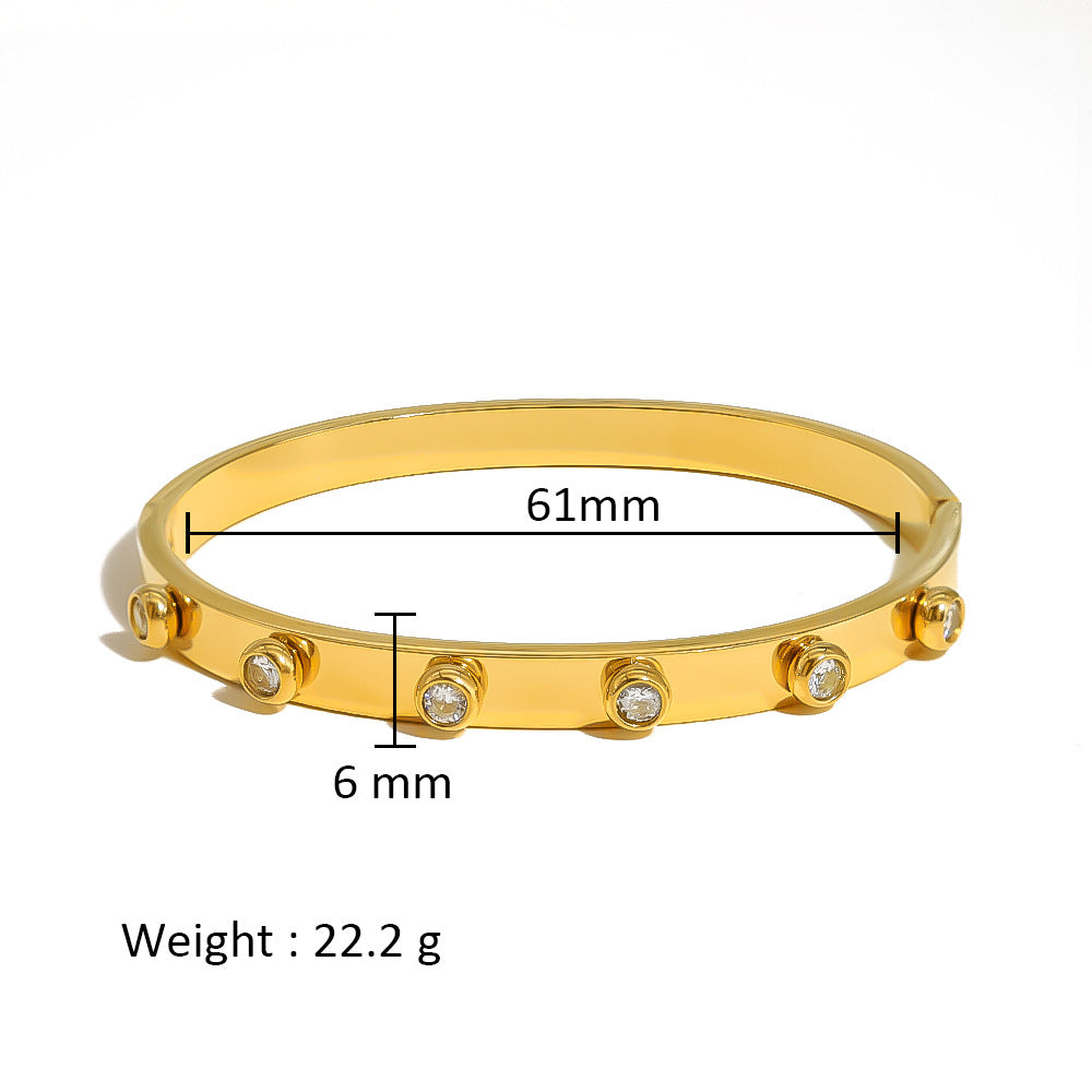 Women's Stainless Steel Electroplated Eight Awn Star Flower Geometric Bracelets
