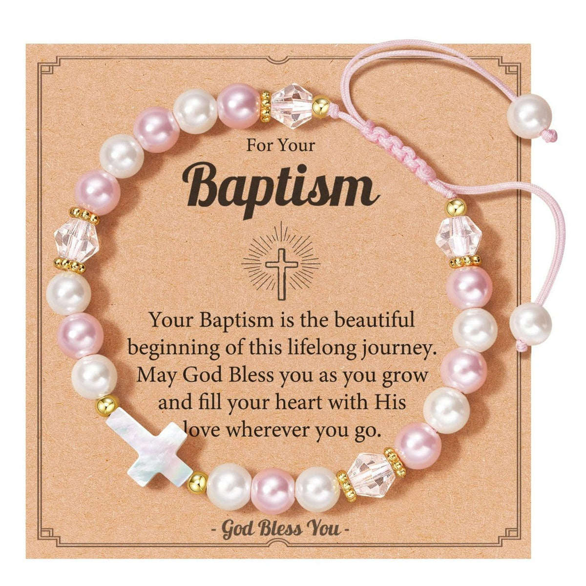 Pearl Pink Imitation Dancing Lovers Holiday Bracelets
