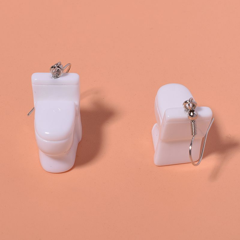 Fun Mini Toilet Creative Cartoon Funny Earrings