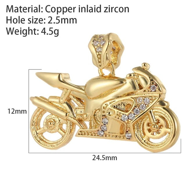 Organic Wind Three-dimensional Helmet Motorcycle Copper Pendant