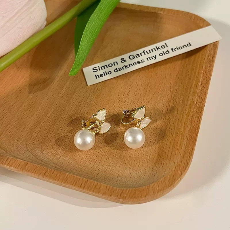 Bow Ear Clip Without Pierced Female Trendy Design High-grade Light Earrings