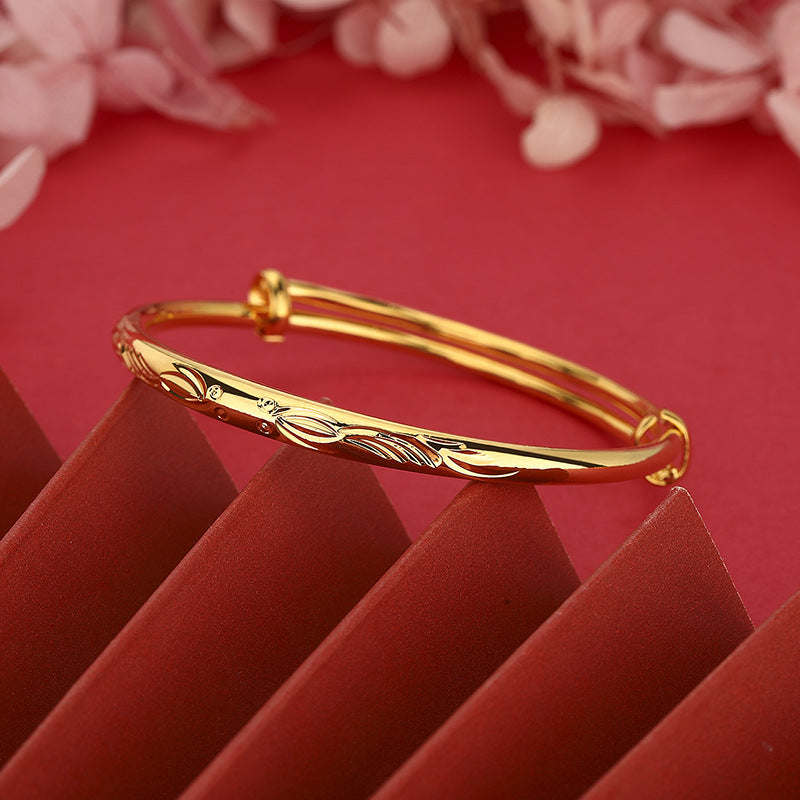 Women's Angel Glossy Round Stem Boutique Thickened Free Gift Bracelet