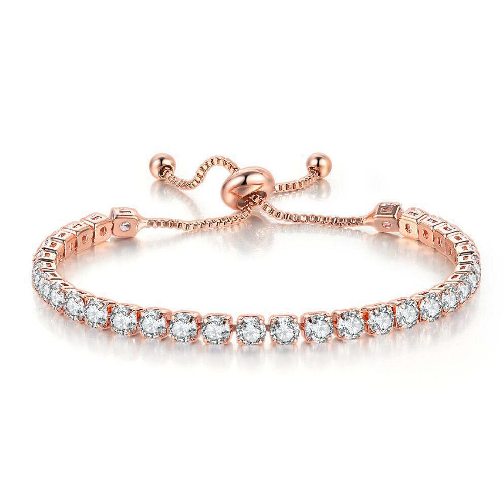 Full Diamond Adjustable Popular Round Zircon Bracelets