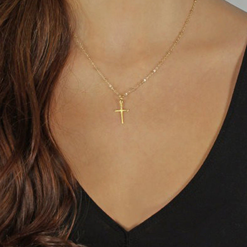 Cross Clavicle Chain Long Virgin Mary Necklaces