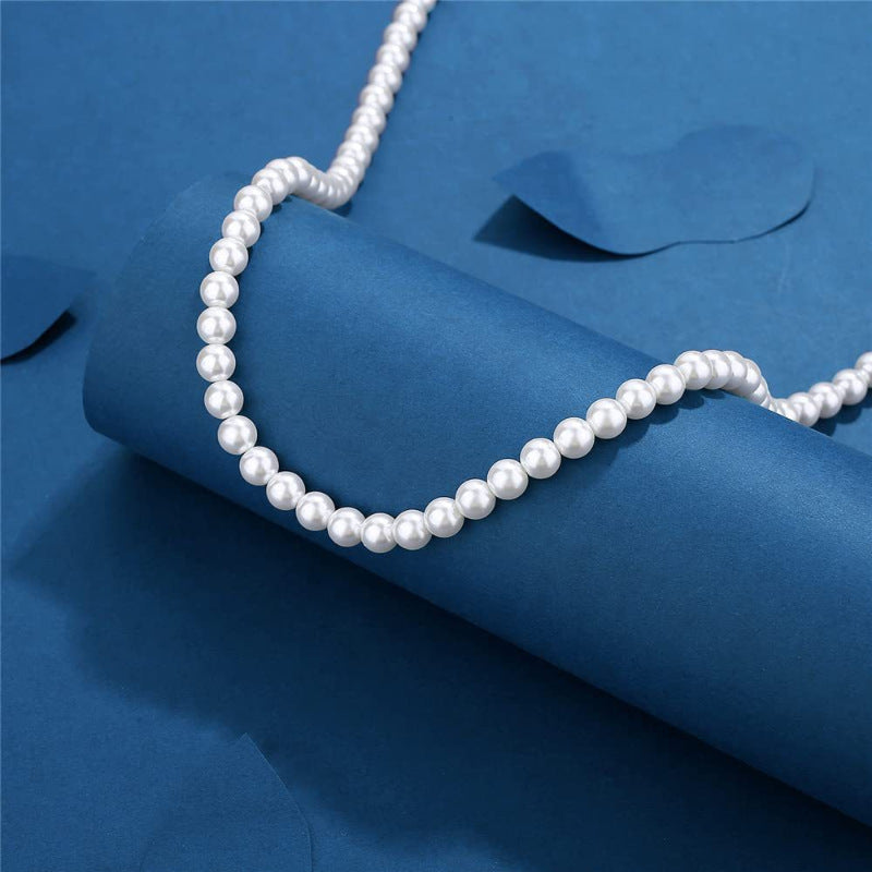 Pearl Round Stringed Pearls Clavicle Chain Elegant Necklaces
