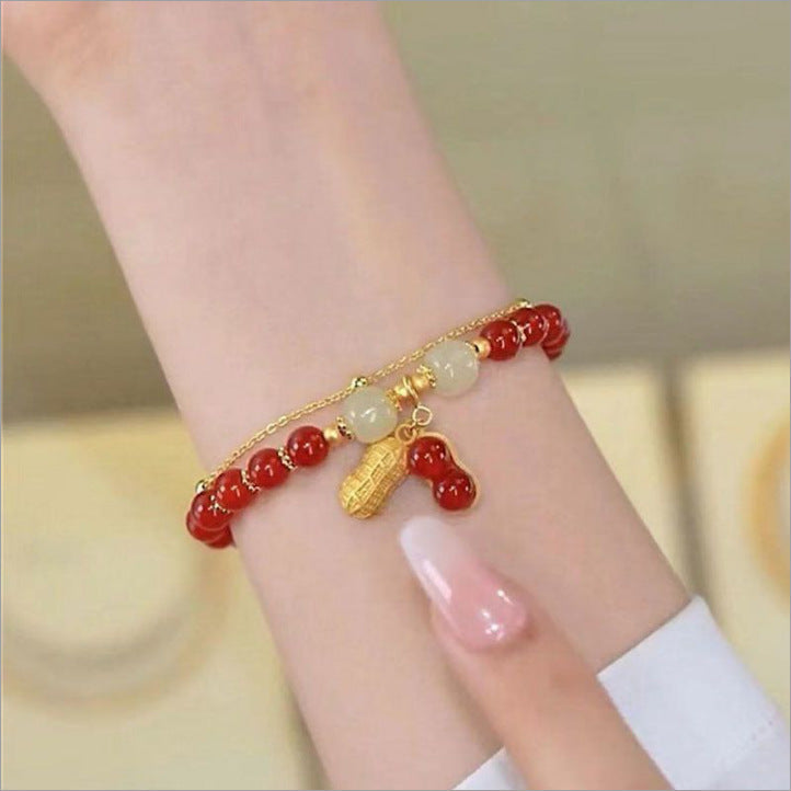 Chinese Style Good-looking Peanut Female Little Girlfriends Light Luxury Minority Bracelet