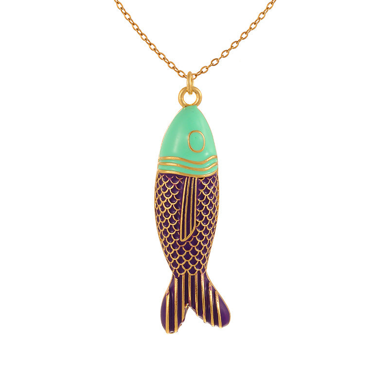 Fashion Bohemian Personalized Fish Winter Red Necklace