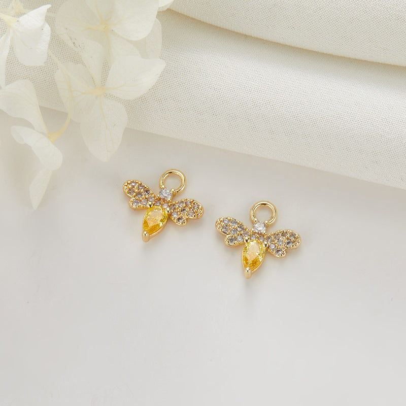 Ear Clip Small Zircon Rainbow Fishtail Lightning Unique Pendant