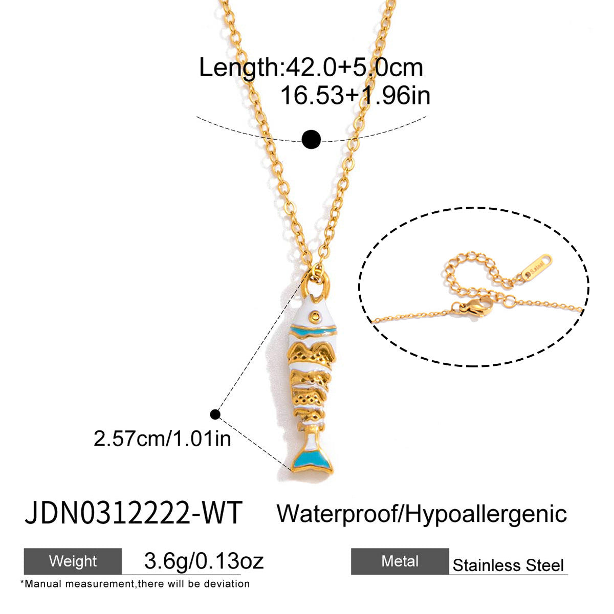 Titanium Steel Fish Light Luxury Minority Clavicle Chain Necklace