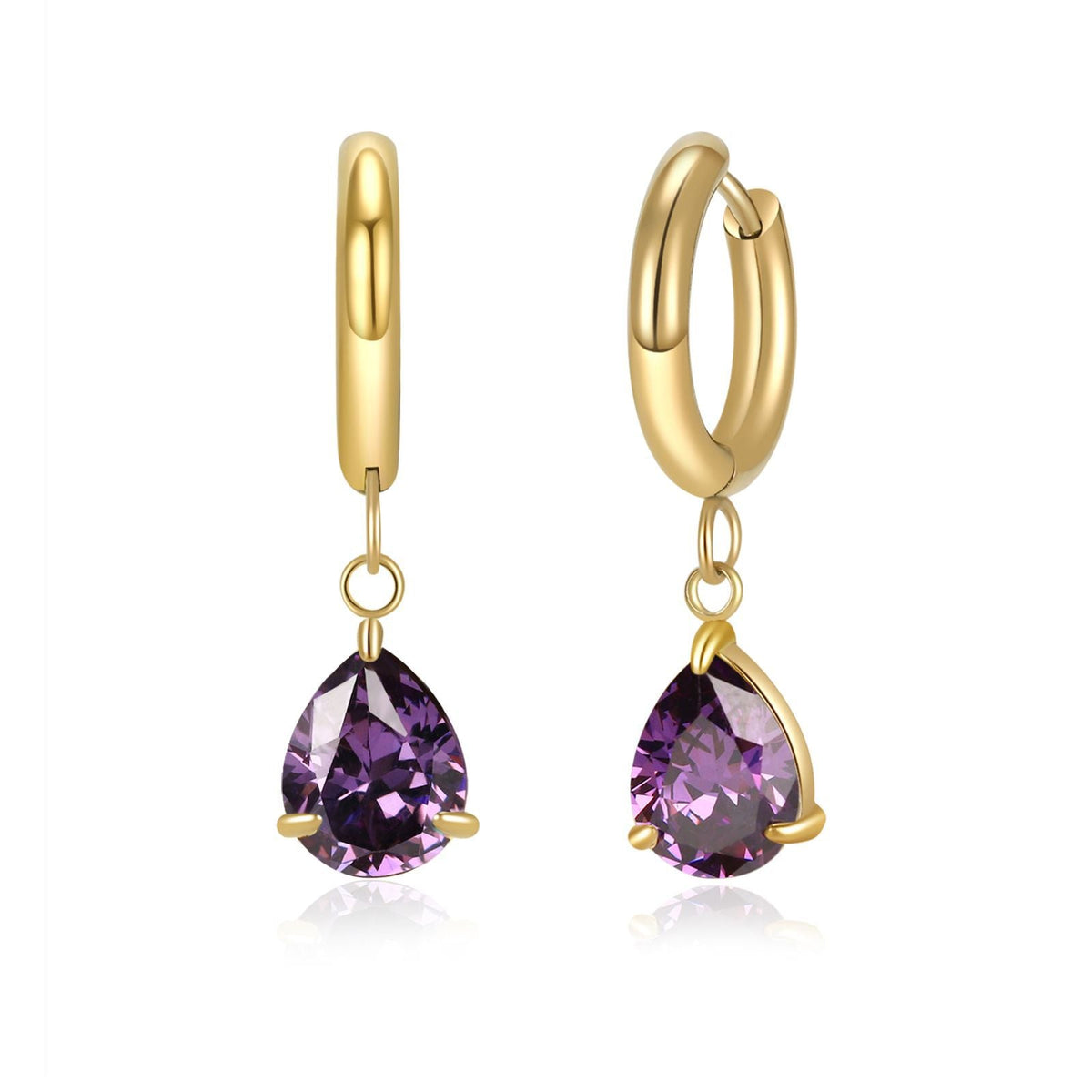 Titanium Steel Zircon Coil Small Ear Earrings