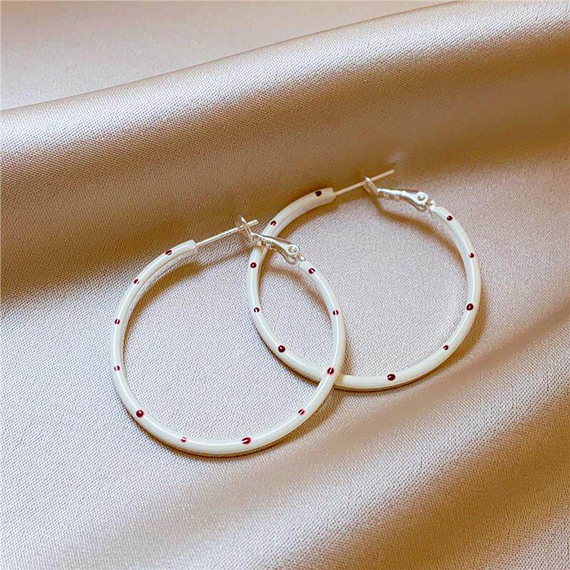Women's Polka Dot Hoop High-grade Light Luxury Minority Ear Suitable For Earrings