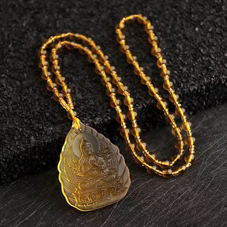 Women's & Men's Knot Ancient French Glaze Buddha Amitabha Pendants