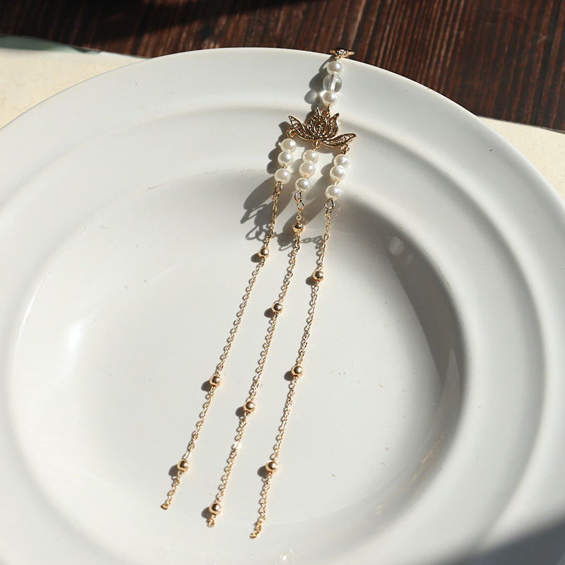 Style Tassel Circular Fan Clothing Hairpin Matching Pendant