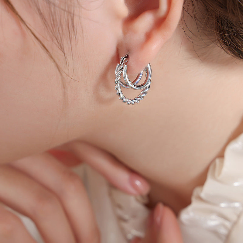 Women's Flowers Chain Shaped Gold-plated Titanium Steel No Rings