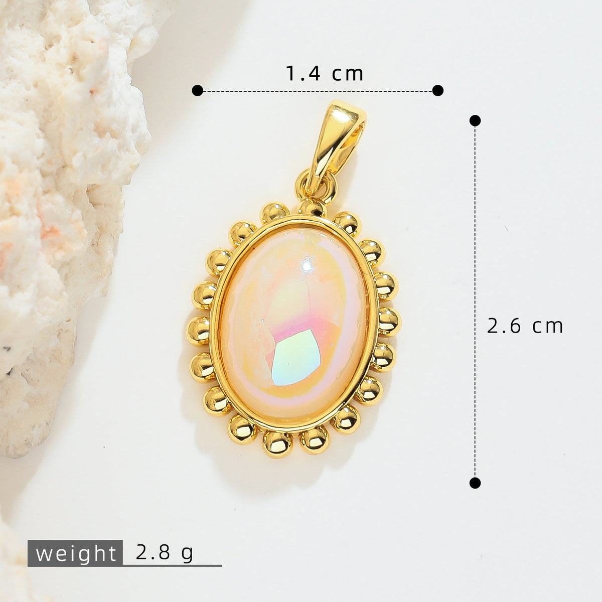 Gold-plated Retro Simple Oval Magic Single Jewelry Accessories