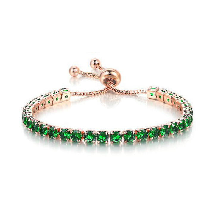 Full Diamond Adjustable Popular Round Zircon Bracelets