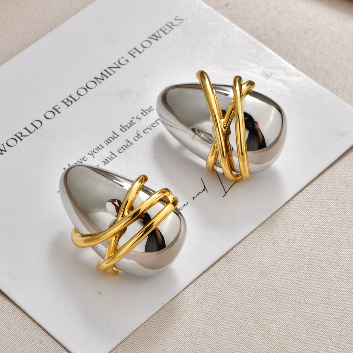 Contrast Color Ear Frosty Style Simple Fashionable Stud Earrings
