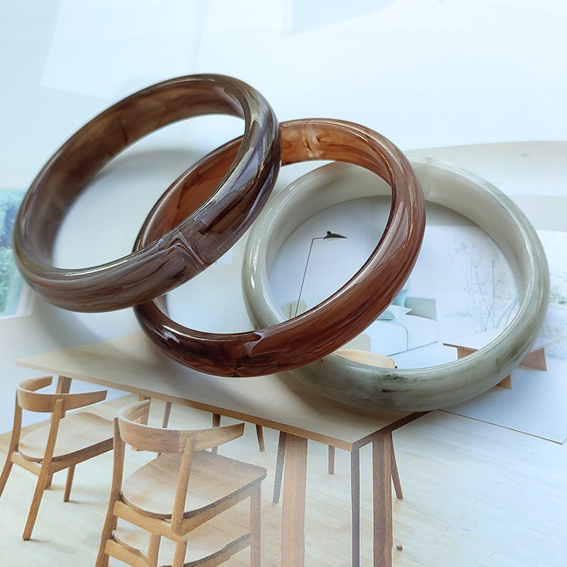 Broken Wave Wide Version Resin Elastic Bracelets