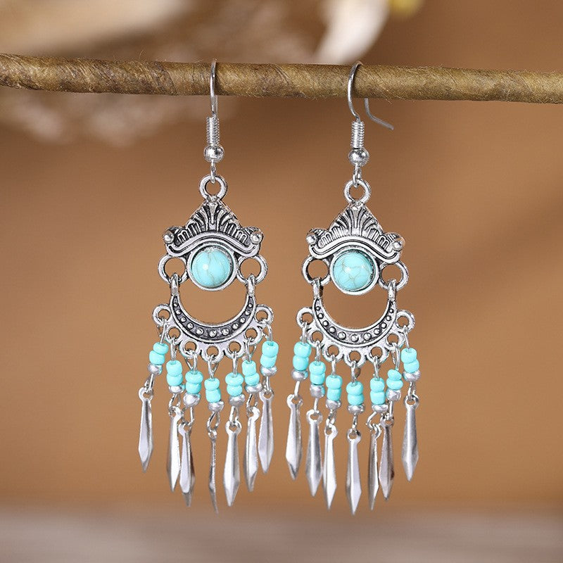 Style Vintage Fashion Bohemian Long Tassel Earrings