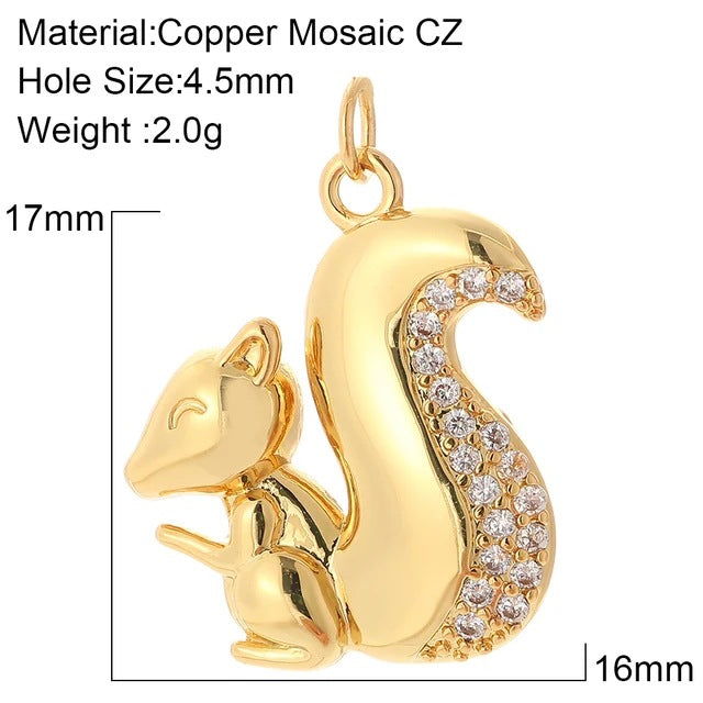 Cherry Bee Copper Animal Plant Golden Pendant