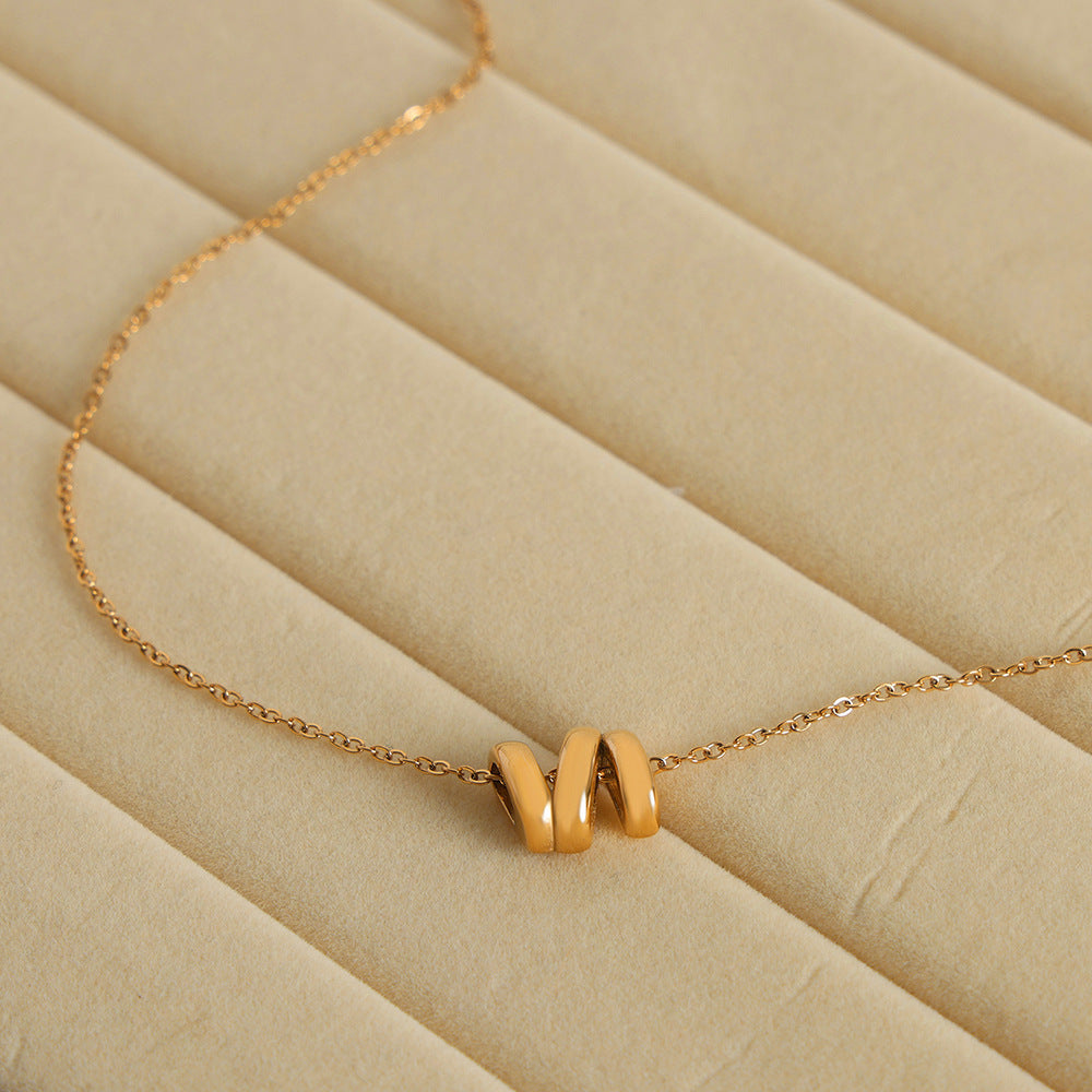 Personality Queen Mother Clavicle Chain Cylindrical Design Necklace