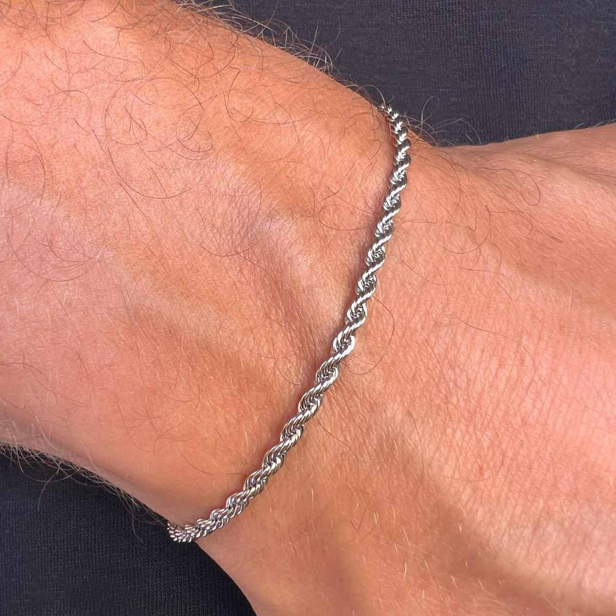 Men's Steel Six-sided Grinding Cuban Simple Personality Hipster Cool Bracelet