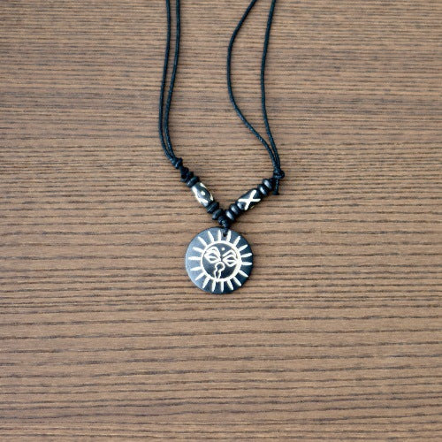 Nepal Yak Bone Hand Carved Six Pendant