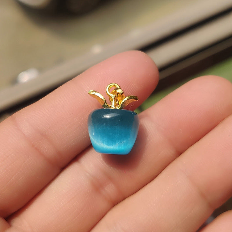 Women's Gold-plated Christmas Eve Gift Pink Crystal Clavicle Pendants