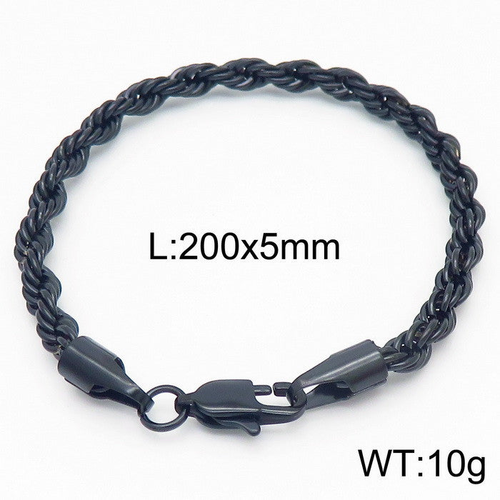 Men's Simple Buckle Hemp Flowers Chain Twisted String Fashion Bracelet