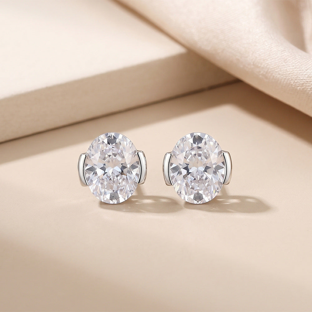 Women's Round For Light Luxury Minority Titanium Steel Jewelry Set