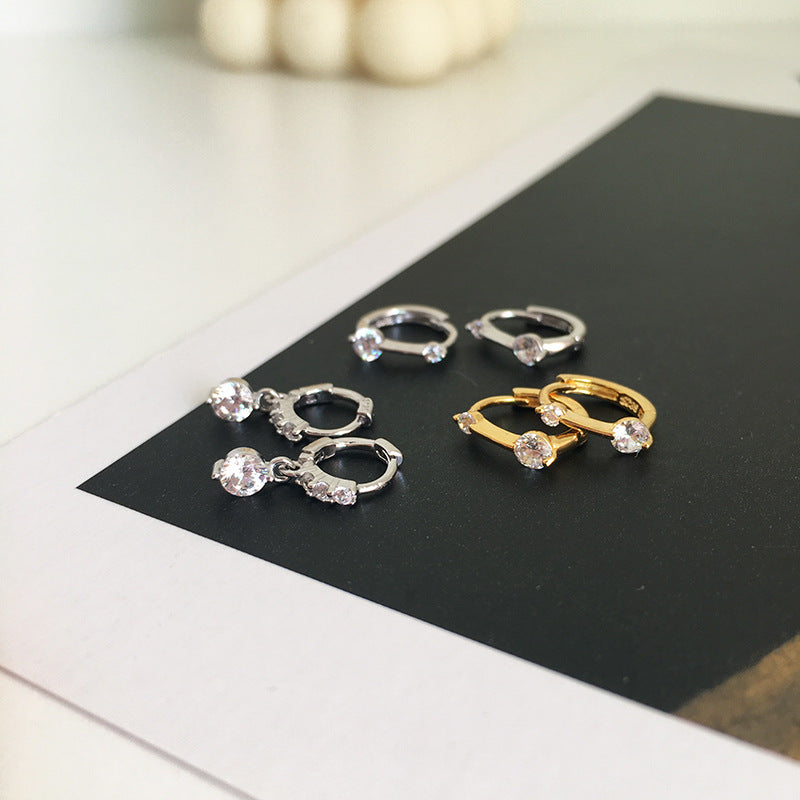 Sterling Female Ear Clip Before Sleep Zircon Small Rings