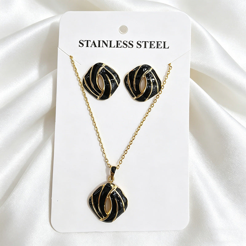 Stainless Steel Enamel Titanium Fashion Personality Necklaces