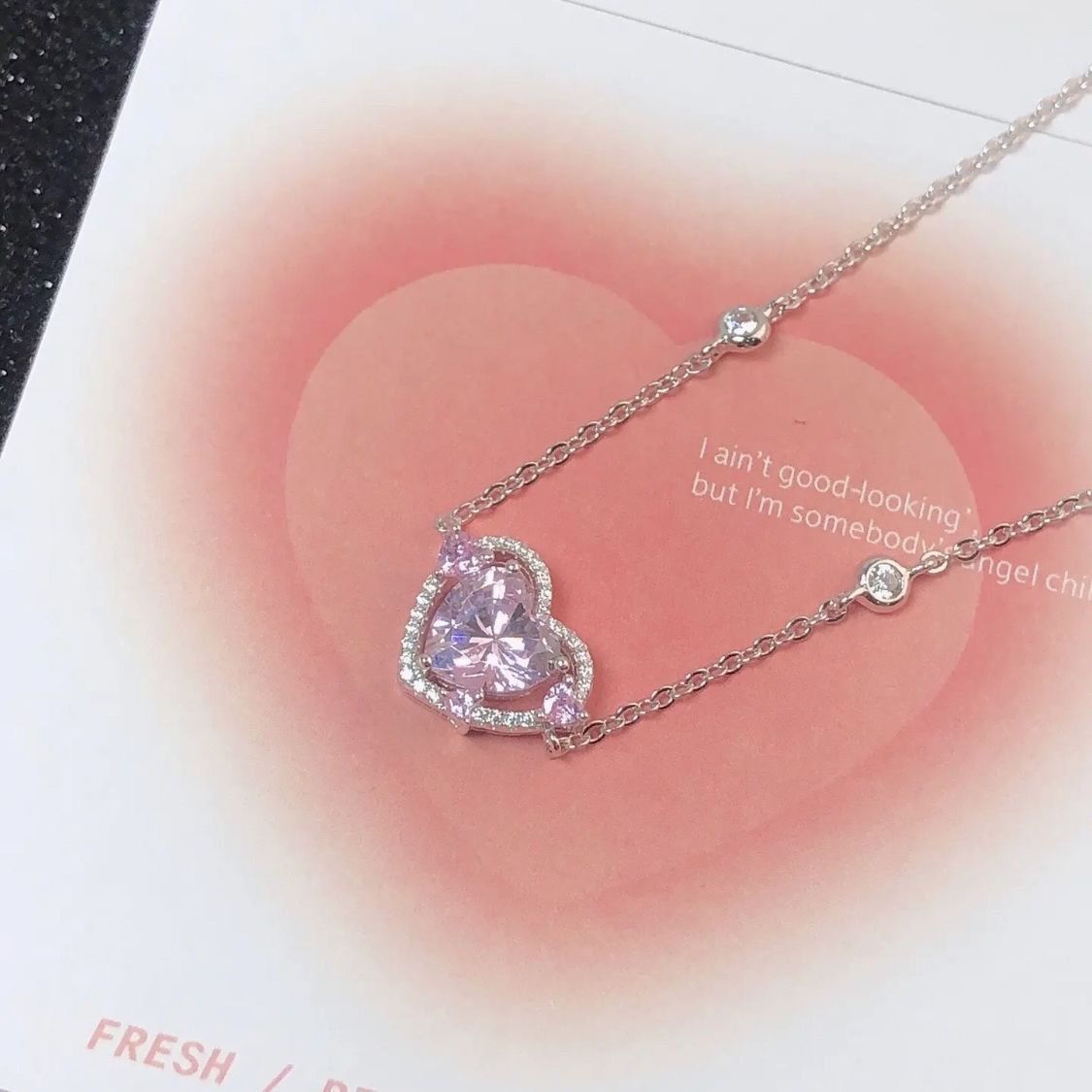 Women's Super Fairy Sweet Cool Water Drop For Light Luxury Minority Necklace
