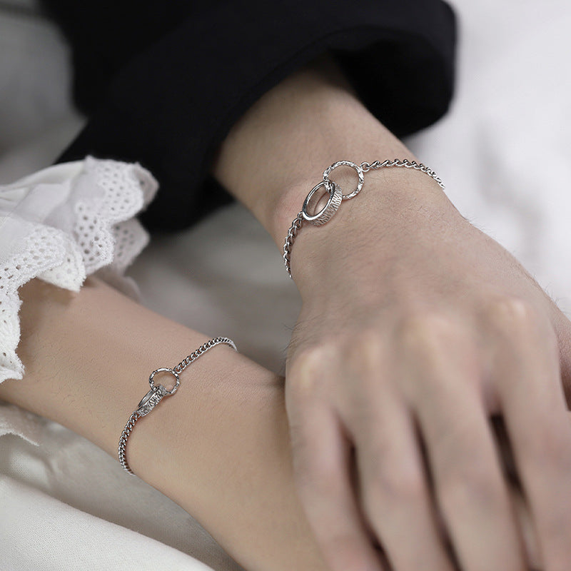 Women's & Men's Branch Couple One Pair Niche Cold High Sense Bracelet