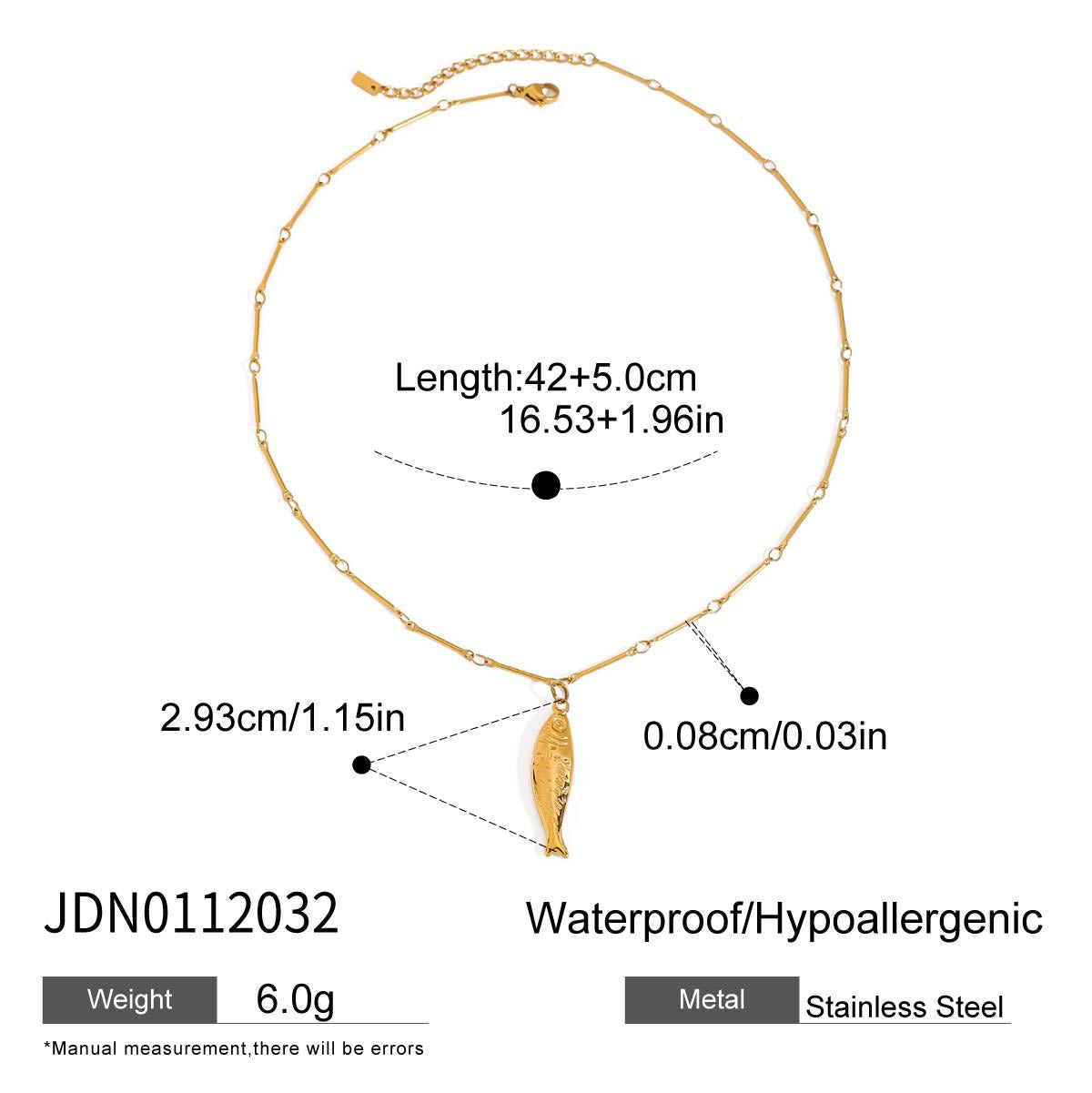 Titanium Steel Fish Light Luxury Minority Clavicle Chain Necklace