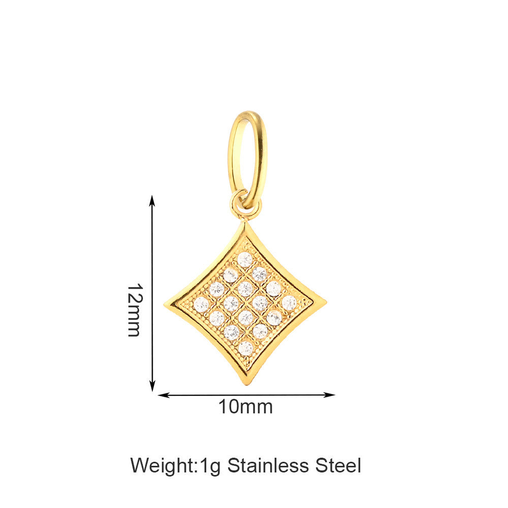 Vacuum Plating White Zirconium Four-leaf Clover Purse More Than Asterism Pendant