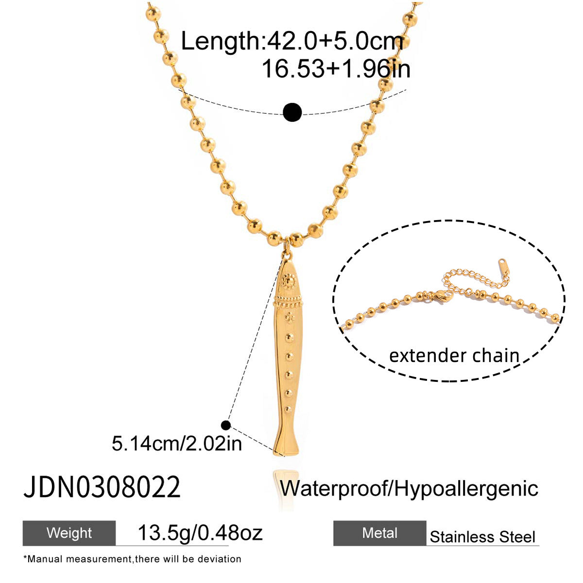 Titanium Steel Fish Light Luxury Minority Clavicle Chain Necklace