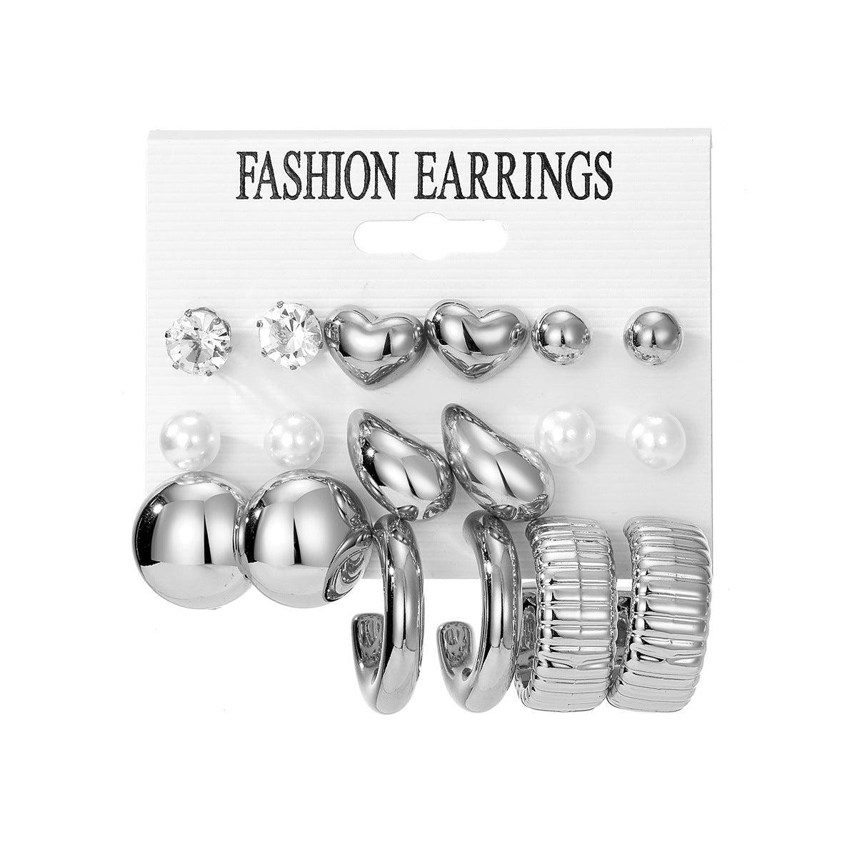 Design Butterfly Heart Water Drops Diamond Imitation Earrings