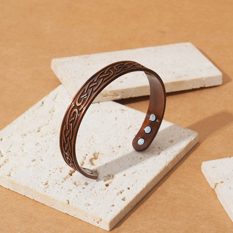 Atmospheric Lucky Tree Magnet Red Copper Health Care Bracelet